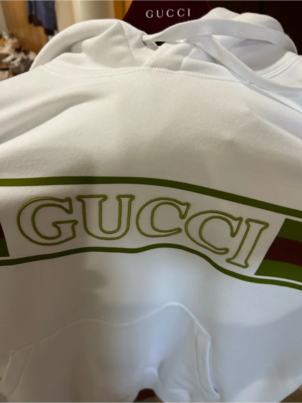 Men's Gucci, embroidered cotton hoodie, size XXL made in Italy